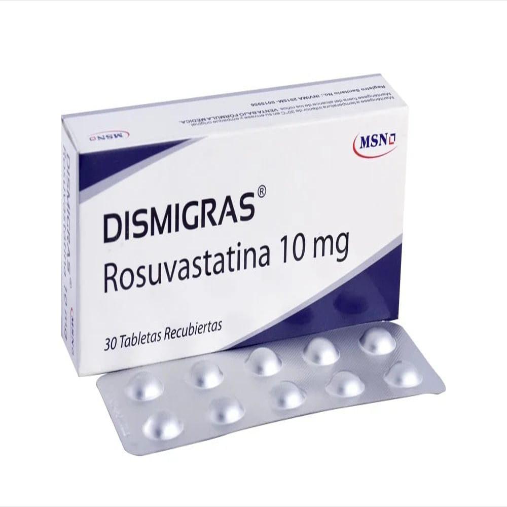 Dismigras Rosuvastatina 10Mg Tab Rec Oral Caj 30 Tab 1 U