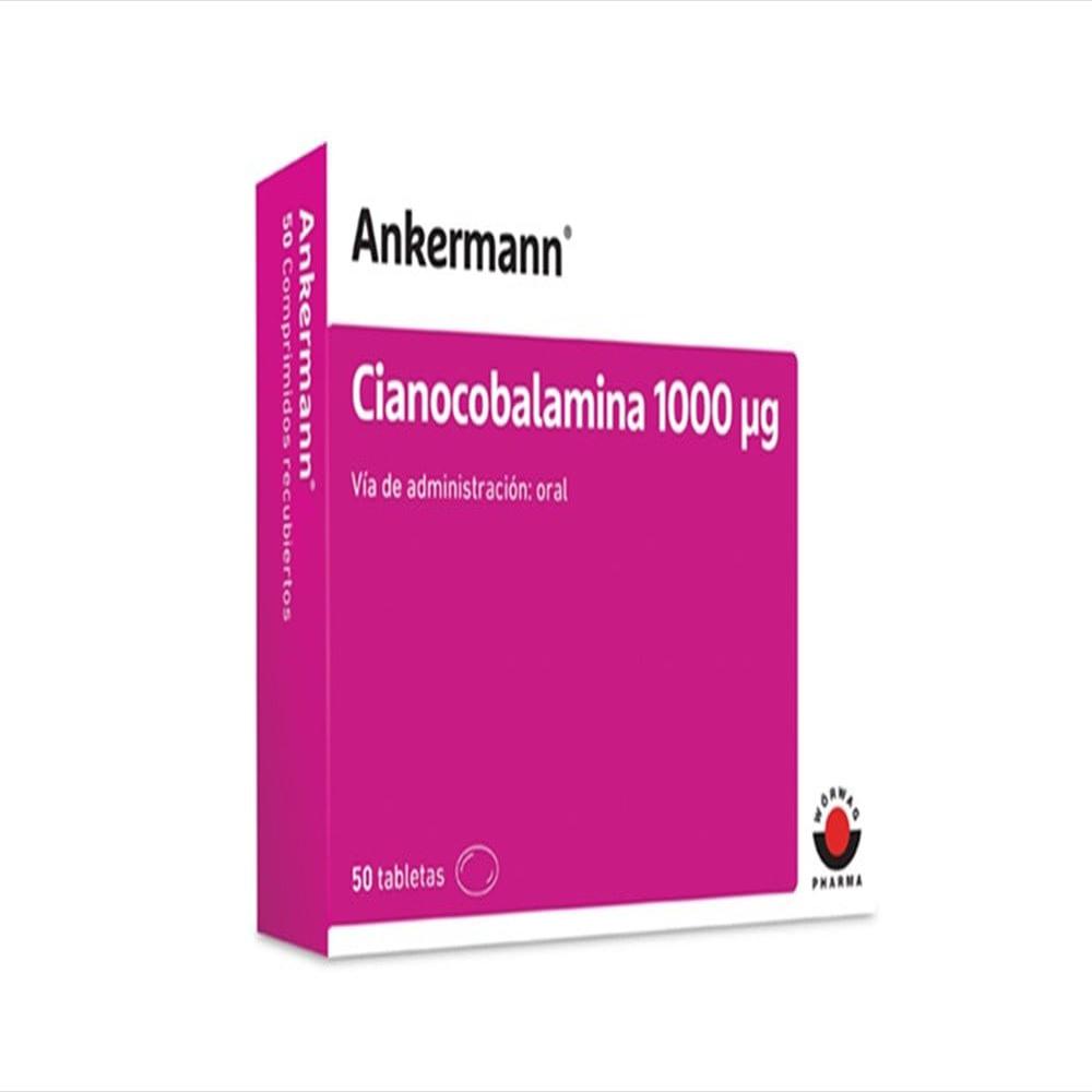 Ankermann Vitamina B12 (Cianocobalamina) 1000Ág Tab Rec Oral Caj 50 Tab 1 U img #1