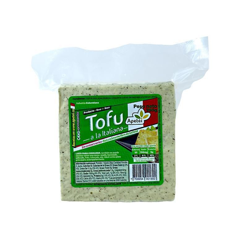 Tofu APETEI a la italiana a base de soya (250  gr)