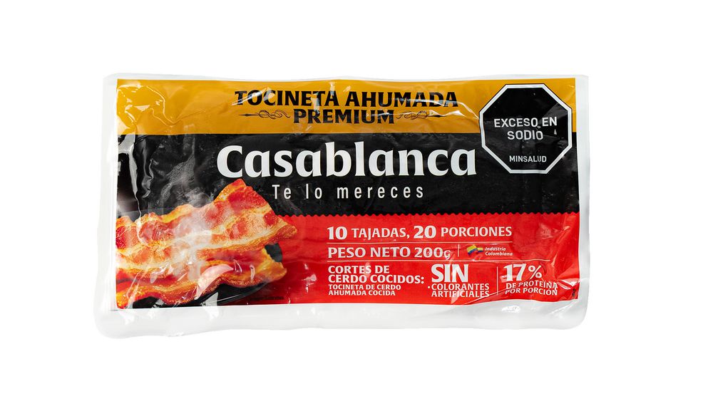 Tocineta CASA BLANCA ahumada premium (200  gr) img #1