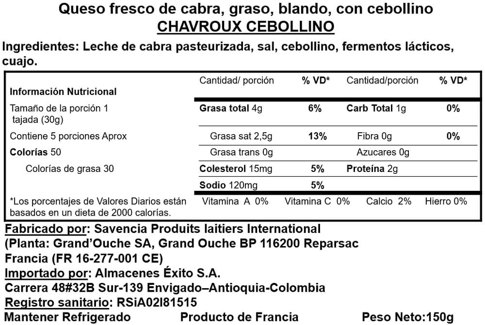 Queso BONGRAIN chavroux ciboulette. (150  gr) img #2