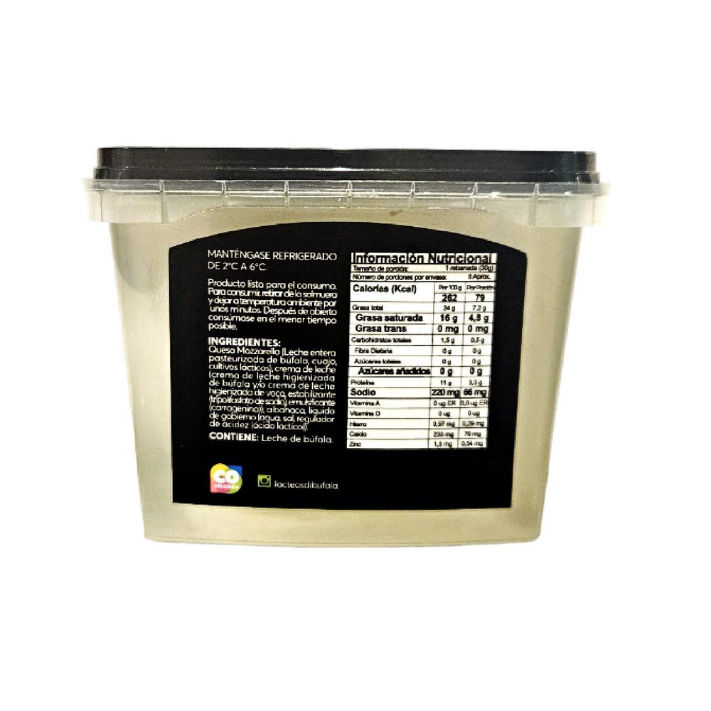 Queso mozzarella DIBUFALA con albahaca (250  gr) img #3