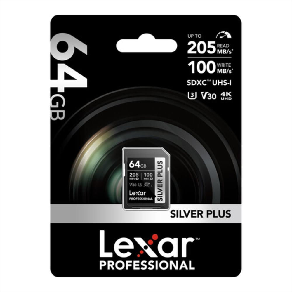 Memoria Lexar Sdxc Silver Plus Uhs I V30 64Gb / 205Mbps img #3