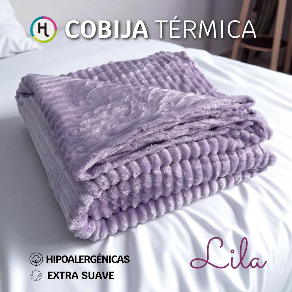 Cobija Térmica Acanalada Lila img #1