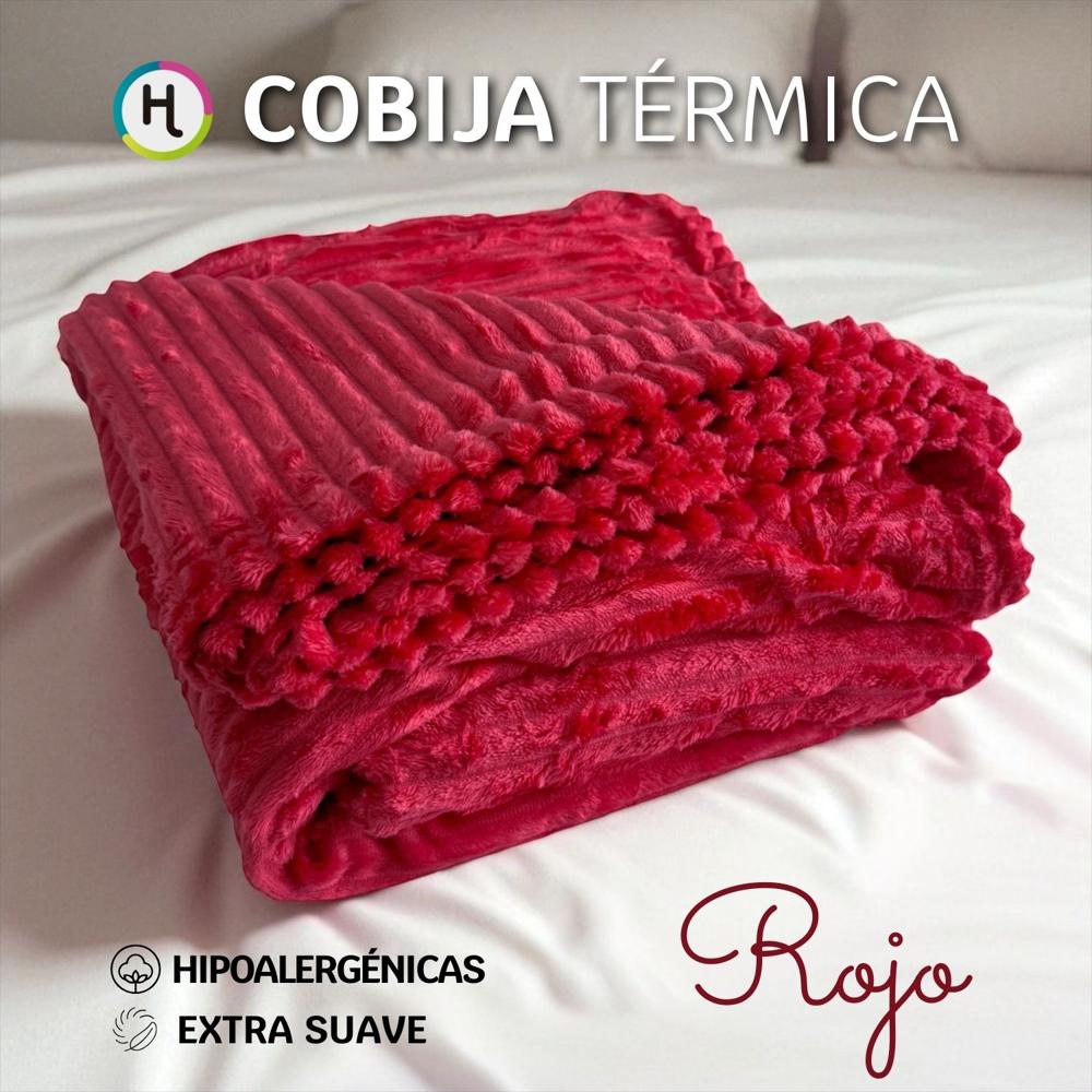 Cobija Térmica Acanalada Rojo img #1