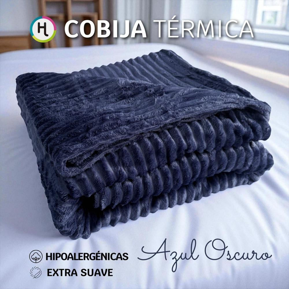 Cobija Termica Acanalada Azul Oscuro img #1