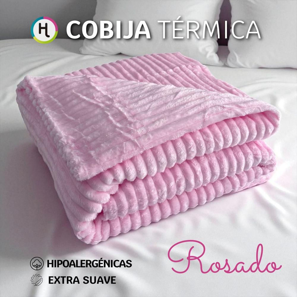 Cobija Térmica Acanalada Rosado img #1