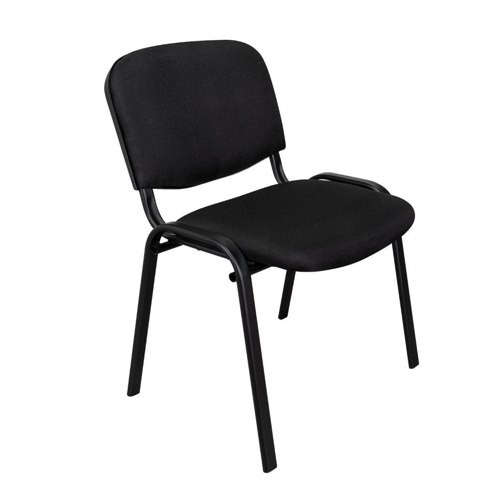 Silla Interlocutora, Negro, Con Espaldar Y Diseño Sencillo Sin Brazo img #1