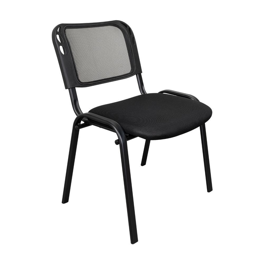 Silla Interlocutora, Negro, Con Espaldar Y Diseño Sencillo img #1