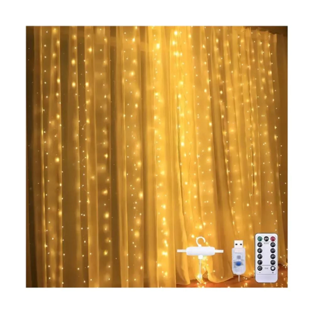 Cortinas De Luces Navideñas 100 Led Decorativas Usb 3X3 Mtrs S03 img #2
