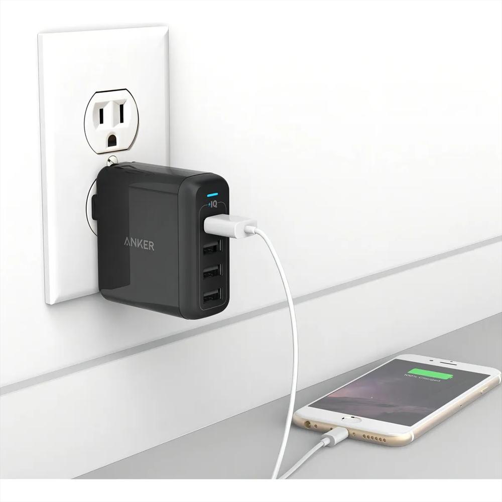 Cargador Anker Powerport4 4 Puertos 40W Negro img #2