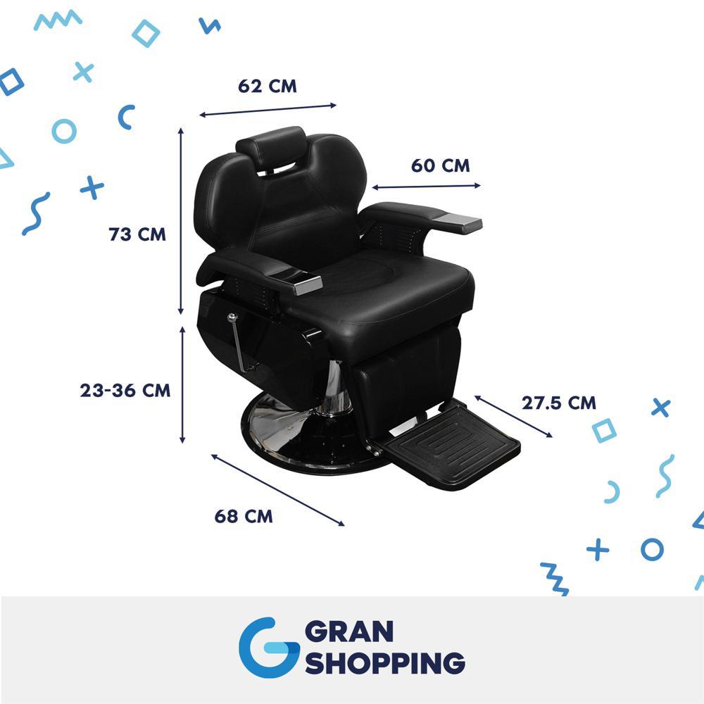 Sillon Silla Barbero Barberia Peluqueria Estetica Hidráulico Negro img #3