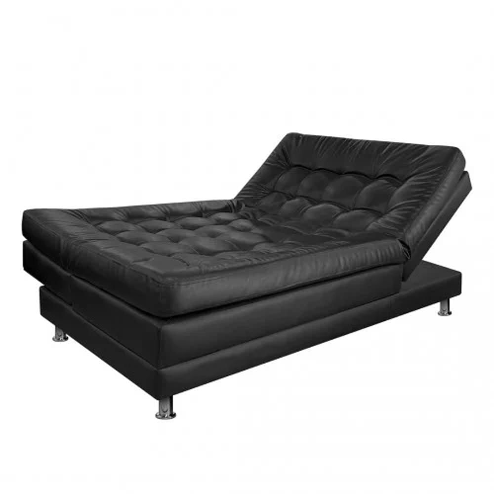 Sofa Cama Multifuncional Euro | Cuero Sintetico Negro img #3