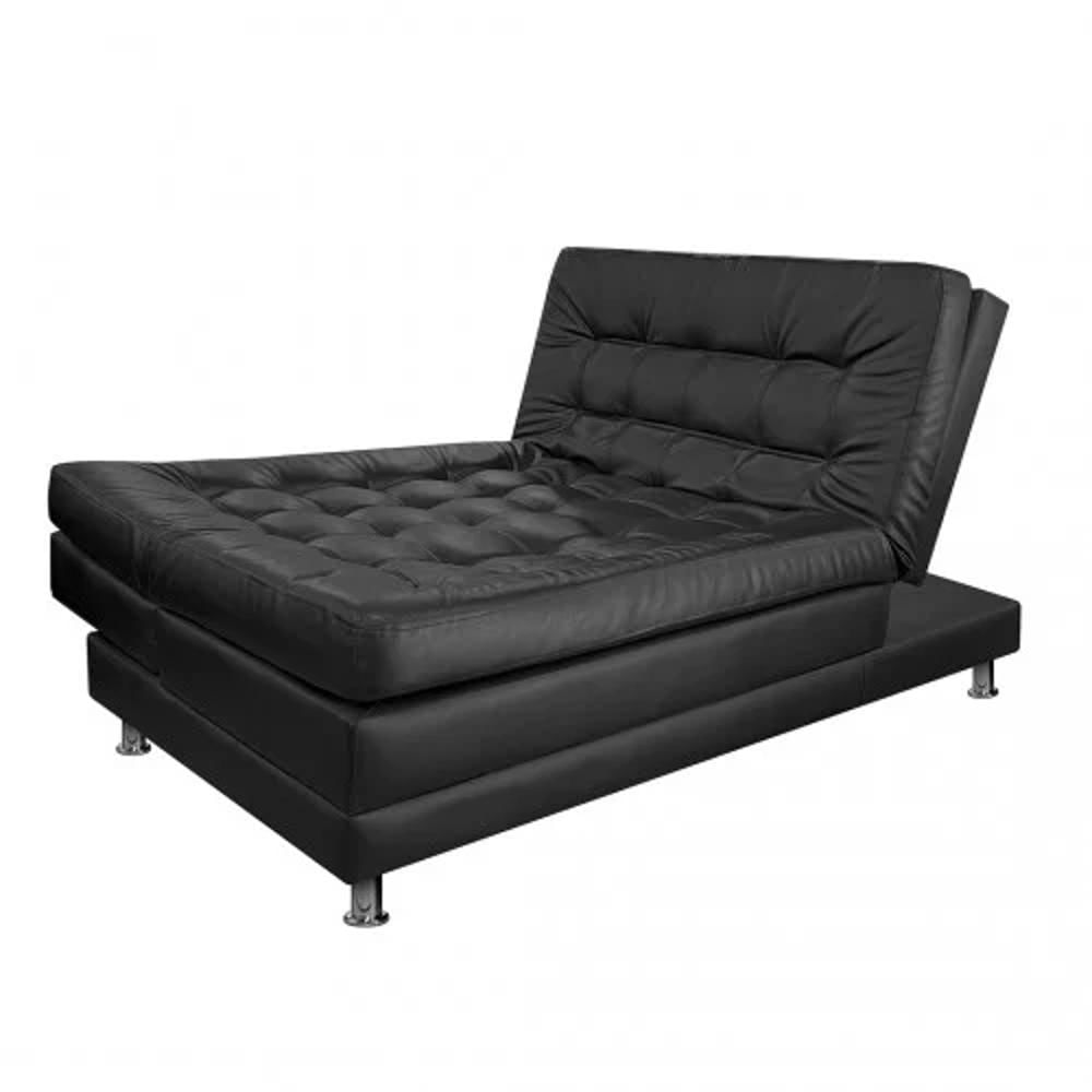Sofa Cama Multifuncional Euro | Cuero Sintetico Negro img #4