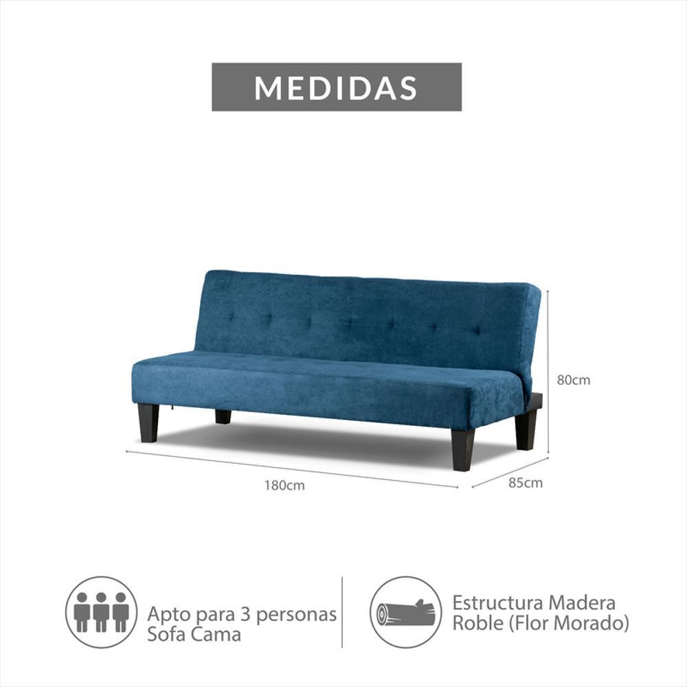 Sofa Cama Alex Elite Living Microfibra Azul img #5