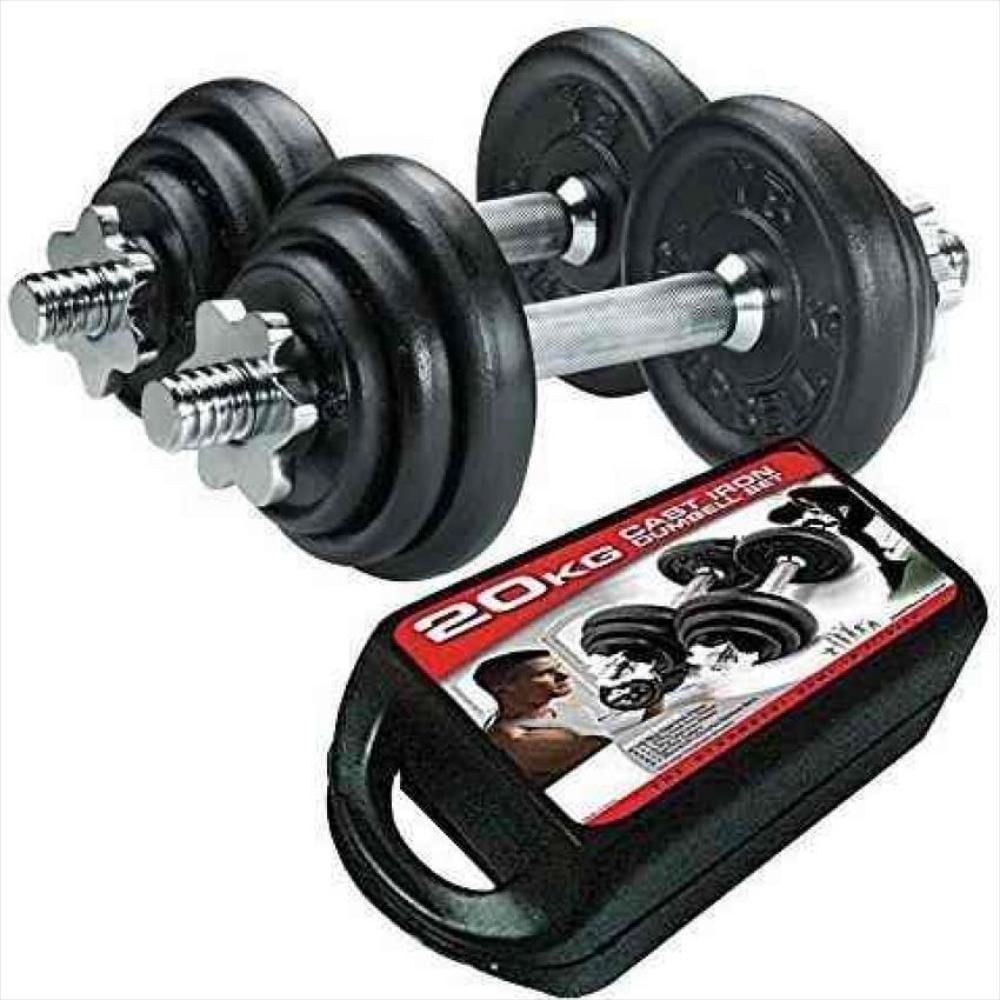 Kit Mancuernas Pesas 20 Kilos 12 Discos Ejercicio Gimnasio