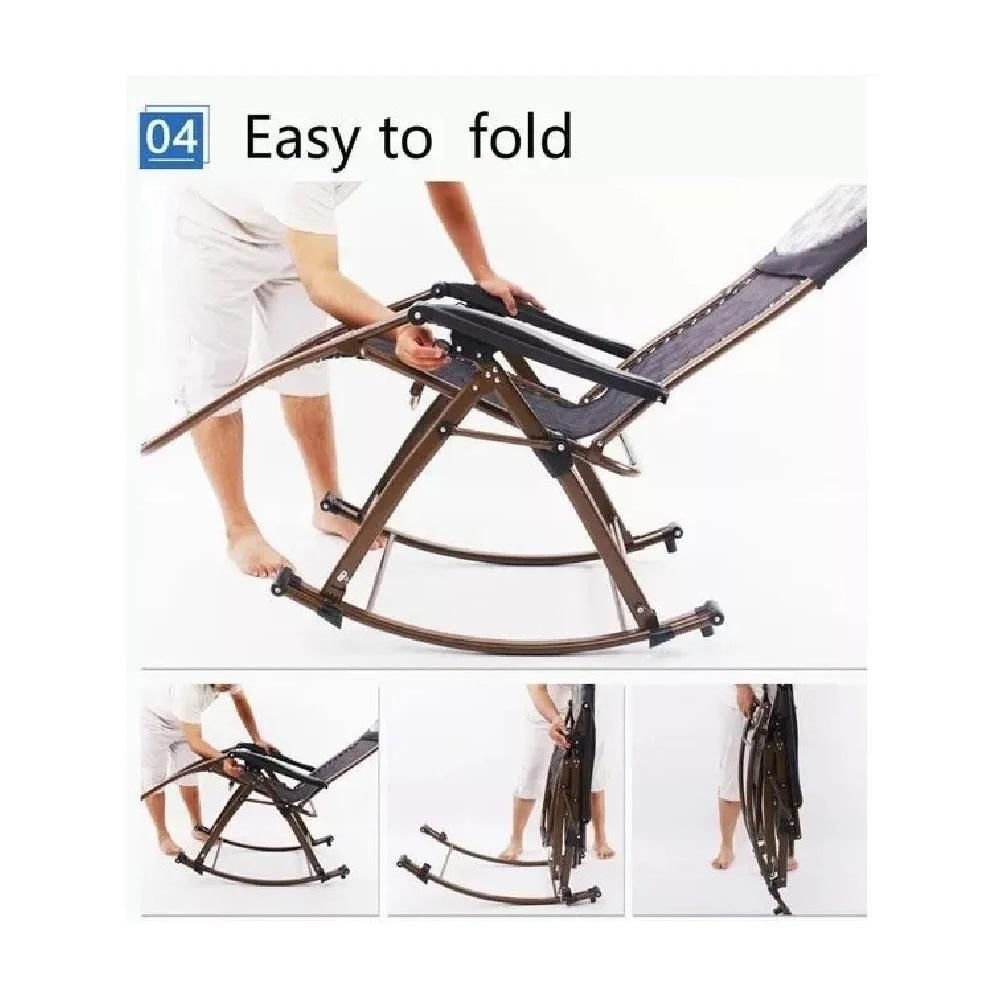 Silla Cama Reclinable Plegable Y Mecedora Anti Gravedad img #3