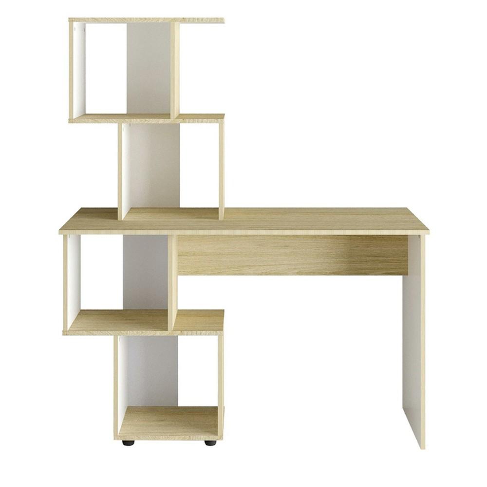 Escritorio Con Biblioteca Practimac Lucca Rovere 120X144x51 img #2