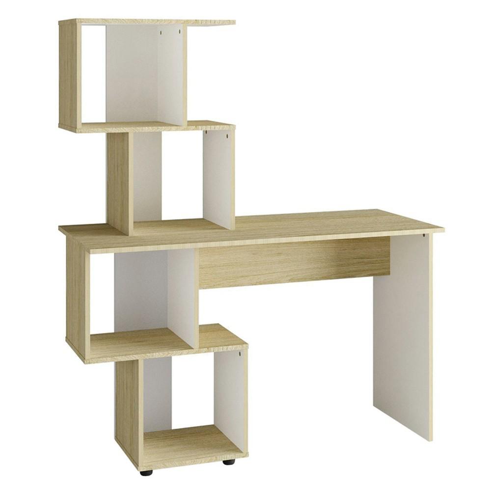 Escritorio Con Biblioteca Practimac Lucca Rovere 120X144x51 img #3