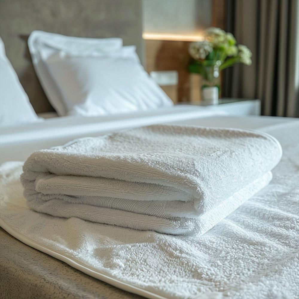 Combo Protector De Colchón Y Almohada Terry Impermeable Cama King Color Blanco img #2