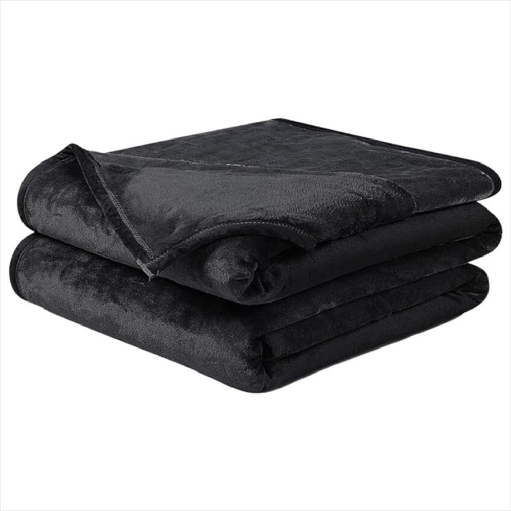 Cobija Piel De Conejo Cama Queen Color Negro img #1