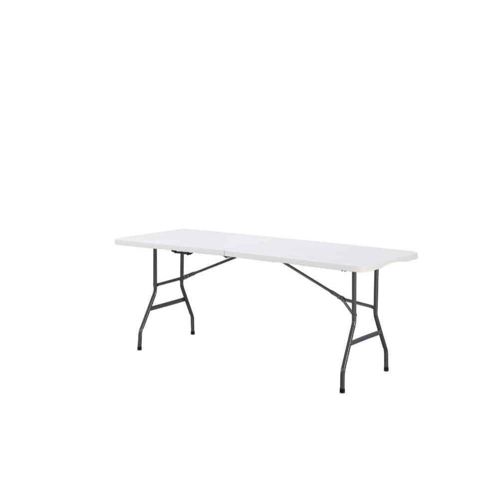 Mesa Auxiliar De Sala Plegable Monac, Blanco, Con Patas Metálicas img #1