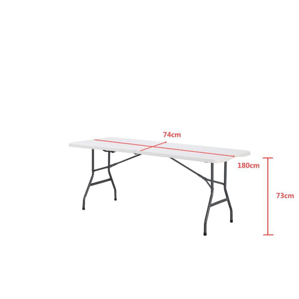 Mesa Auxiliar De Sala Plegable Monac, Blanco, Con Patas Metálicas img #4