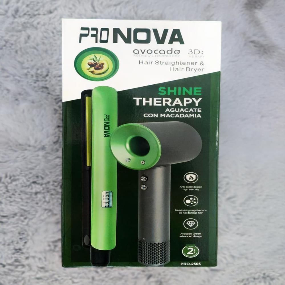 Set De Alisadora Y Secador Shine Therapy Con Aguacate Y Macadamia img #1