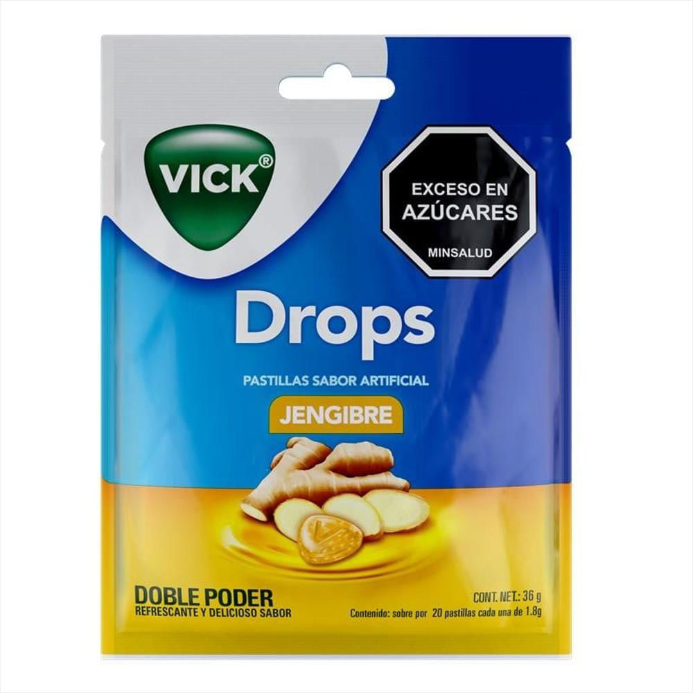Pastillas Vick Drops Jengibre Caj 100 Tab 1 U img #1