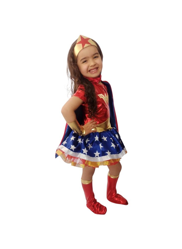 Disfraz Niña Mujer Maravilla Deluxe Talla 2 A La 14 img #1