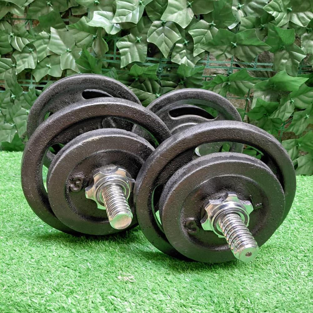 Kit Pesas Mancuernas 35 Kg + Ab Roller Gym Acero Hierro img #4
