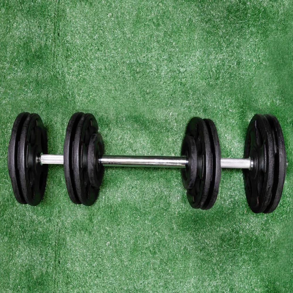 Kit Pesas Mancuernas 50 Kg Hierro Ab Roller + Rusa Ajustable img #5