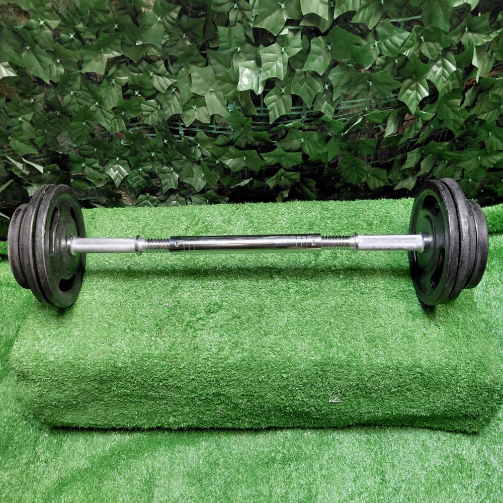 Kit Pesas Mancuernas 20 Kg Hierro Ab Roller + Rusa Ajustable img #5