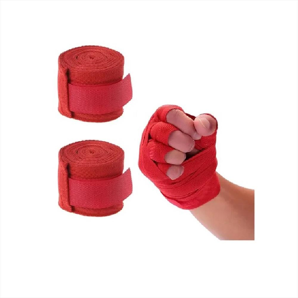 Vendas Boxeo X 2 Protectoras Artes Marciales Envoltura Mano Rojo img #1