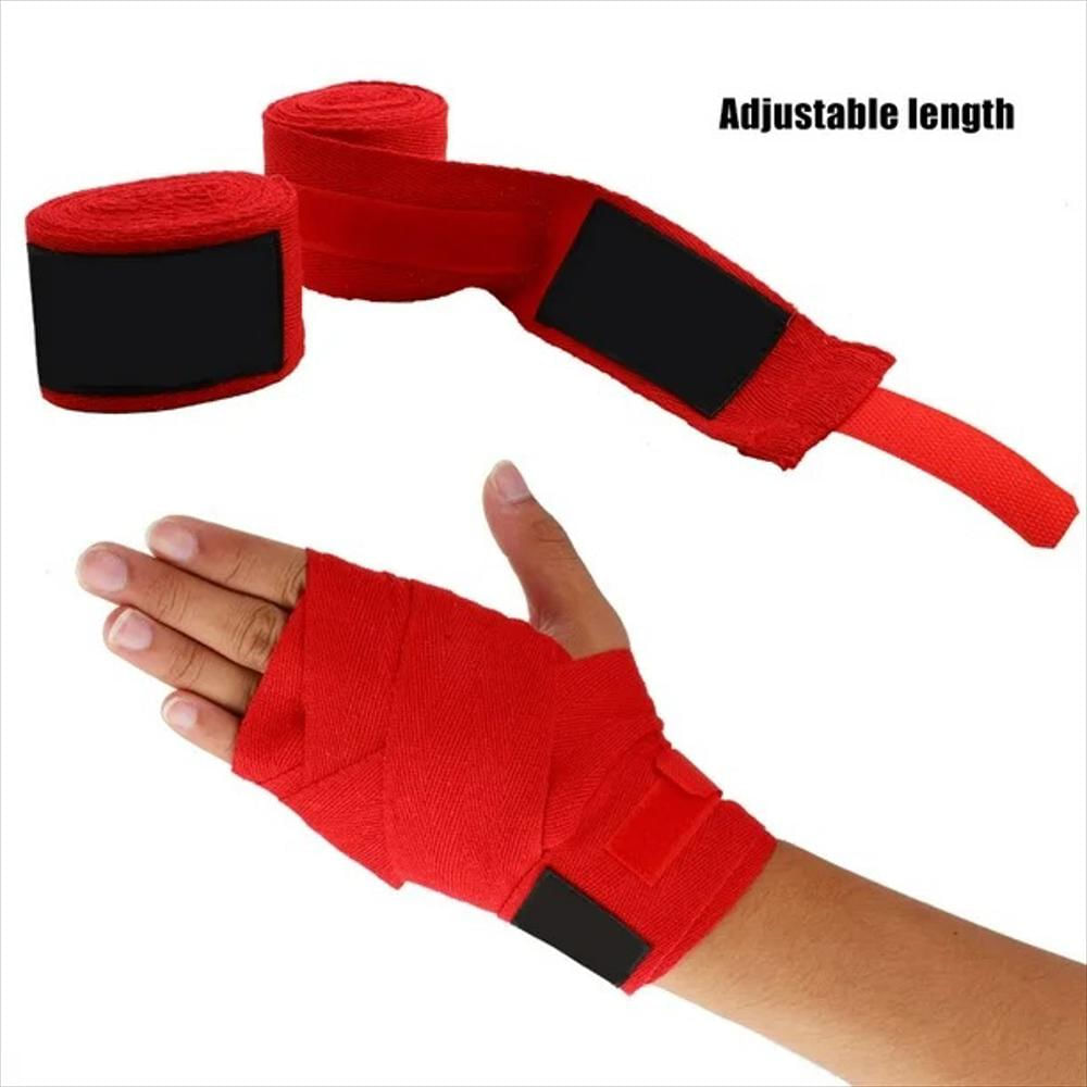 Vendas Boxeo X 2 Protectoras Artes Marciales Envoltura Mano Rojo img #2