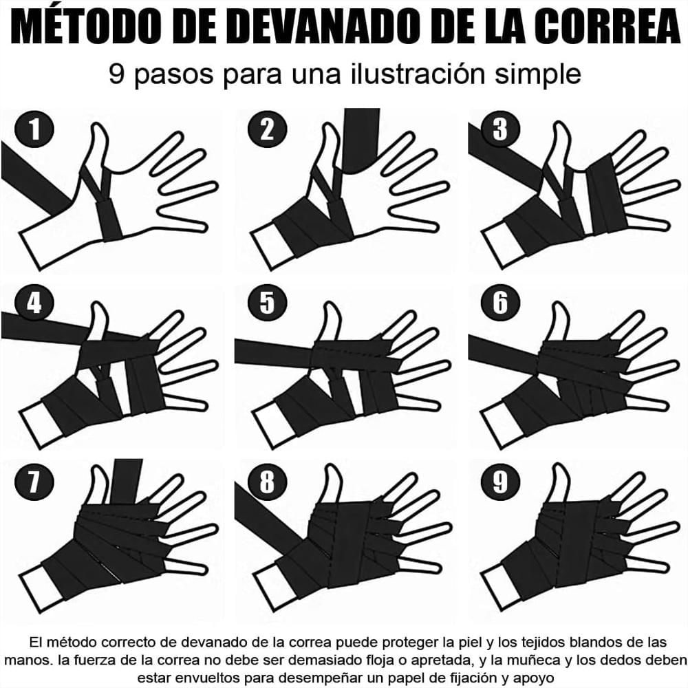 Vendas Boxeo X 2 Protectoras Artes Marciales Envoltura Mano Rojo img #4