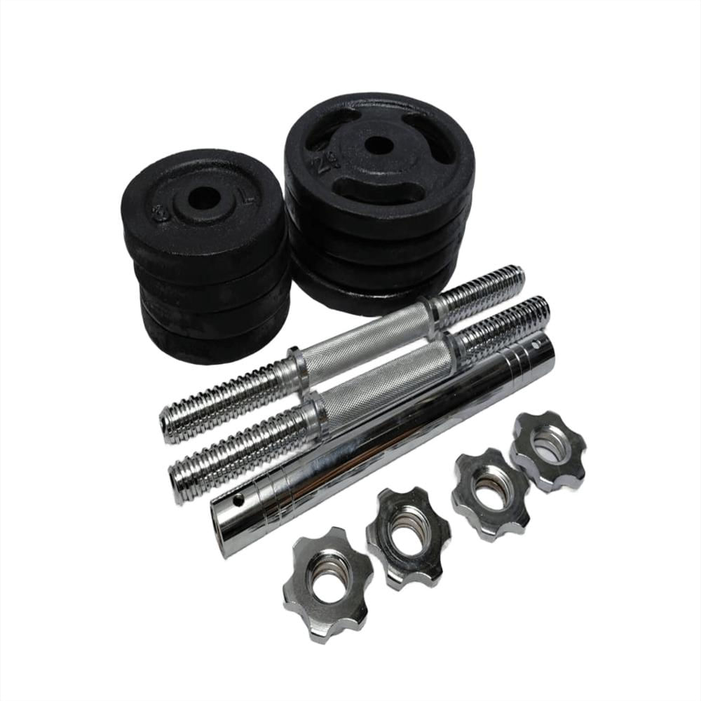 Kit Pesas Mancuernas 20 Kg Set Convertible Gym Acero Hierro img #2