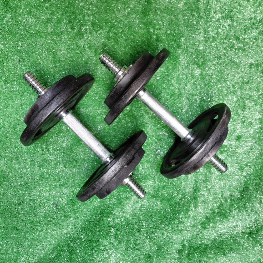 Kit Pesas Mancuernas 20 Kg + Rusa Ajustable Gym Acero Hierro img #4