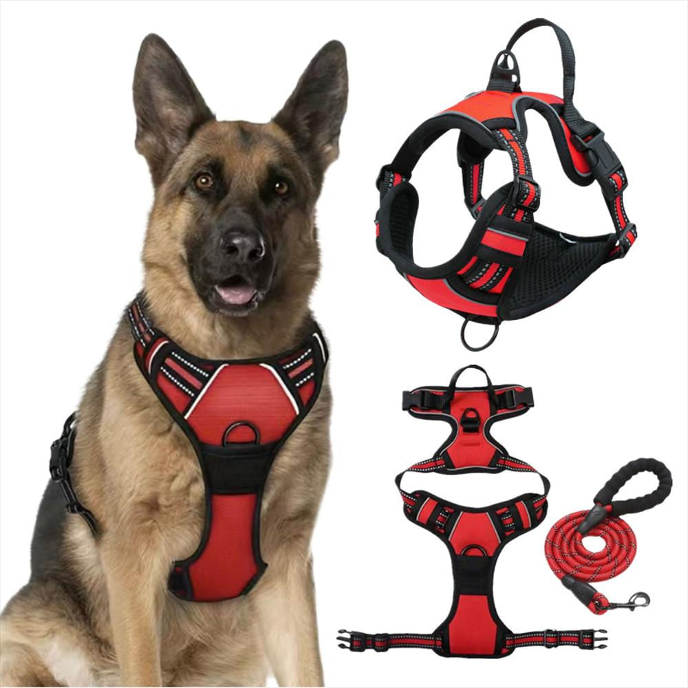 Arnés Pechera Ajustable Con Correa Para Perro Y Gato Talla Xl Rojo img #1