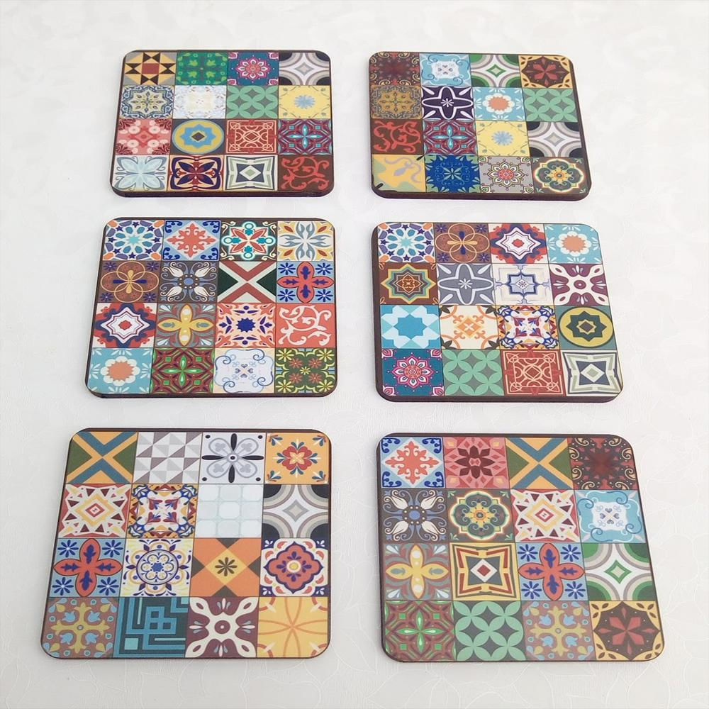 6 Portavasos De Mesa Baldosas img #1
