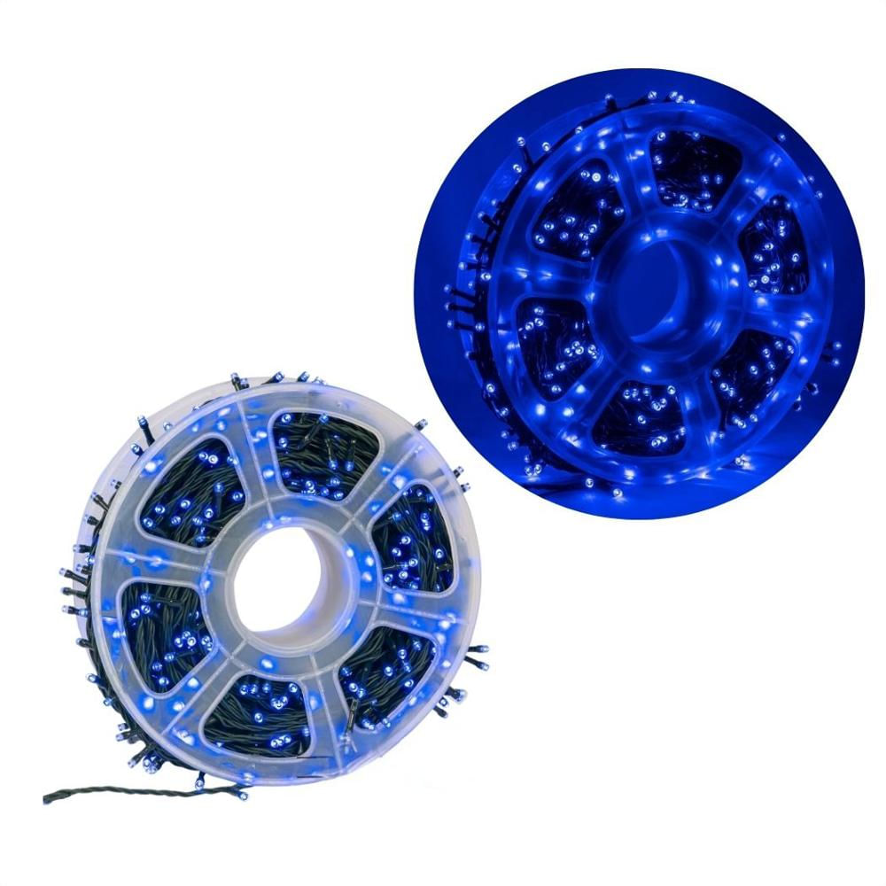Extensión Luz Led Lineal Azul 500 Luces 50 Metros Cable Verde Ref 1502 img #1