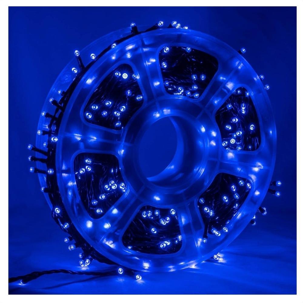Extensión Luz Led Lineal Azul 500 Luces 50 Metros Cable Verde Ref 1502 img #4