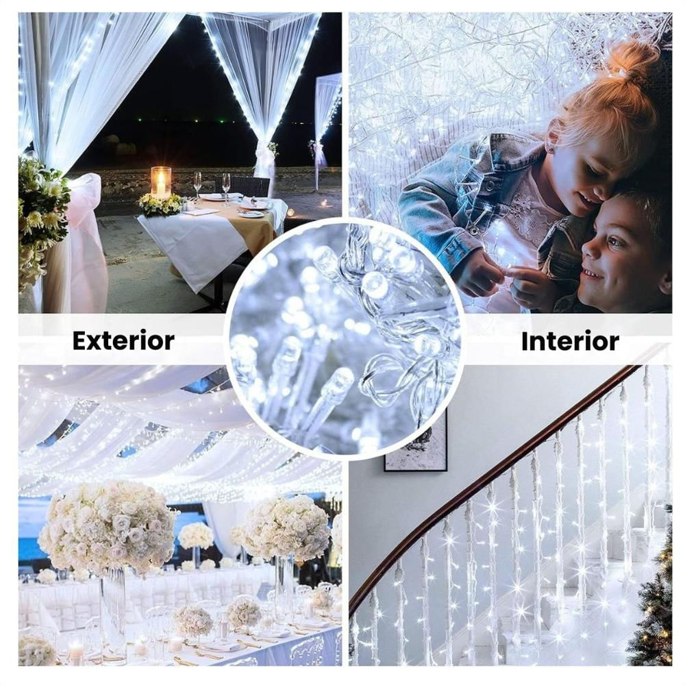 Extensión Luz Led Lineal Blanca 500 Luces 50 Metros Cable Transparente Ref 1511 img #4
