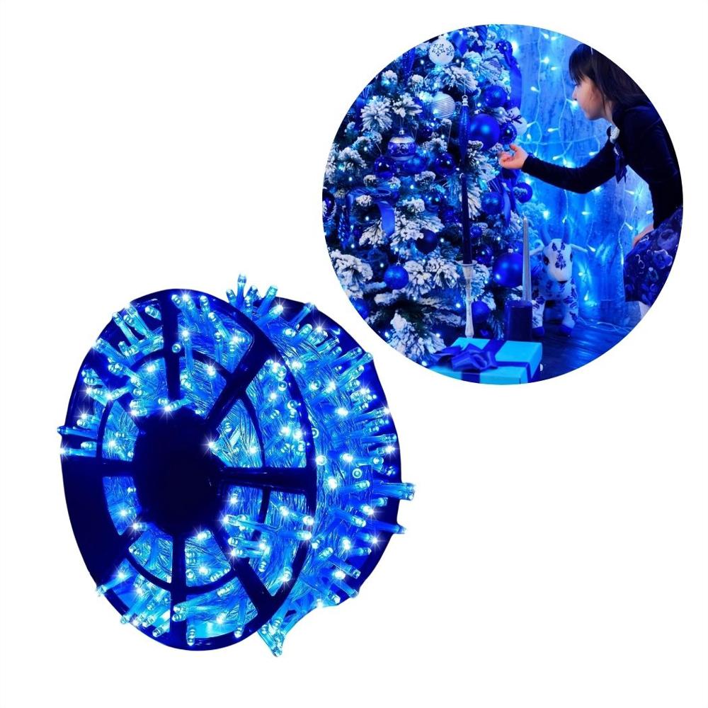 Extensión Luz Led Lineal Azul 500 Luces 50 Metros Cable Transparente Ref 1512 img #1