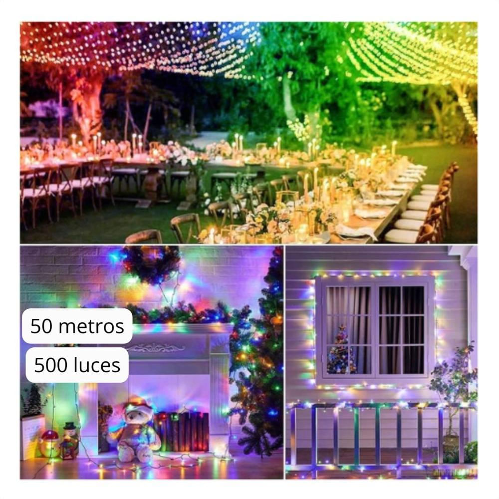 Extensión Luz Led Lineal Color 500 Luces 50 Metros Cable Verde Ref 1503 img #3