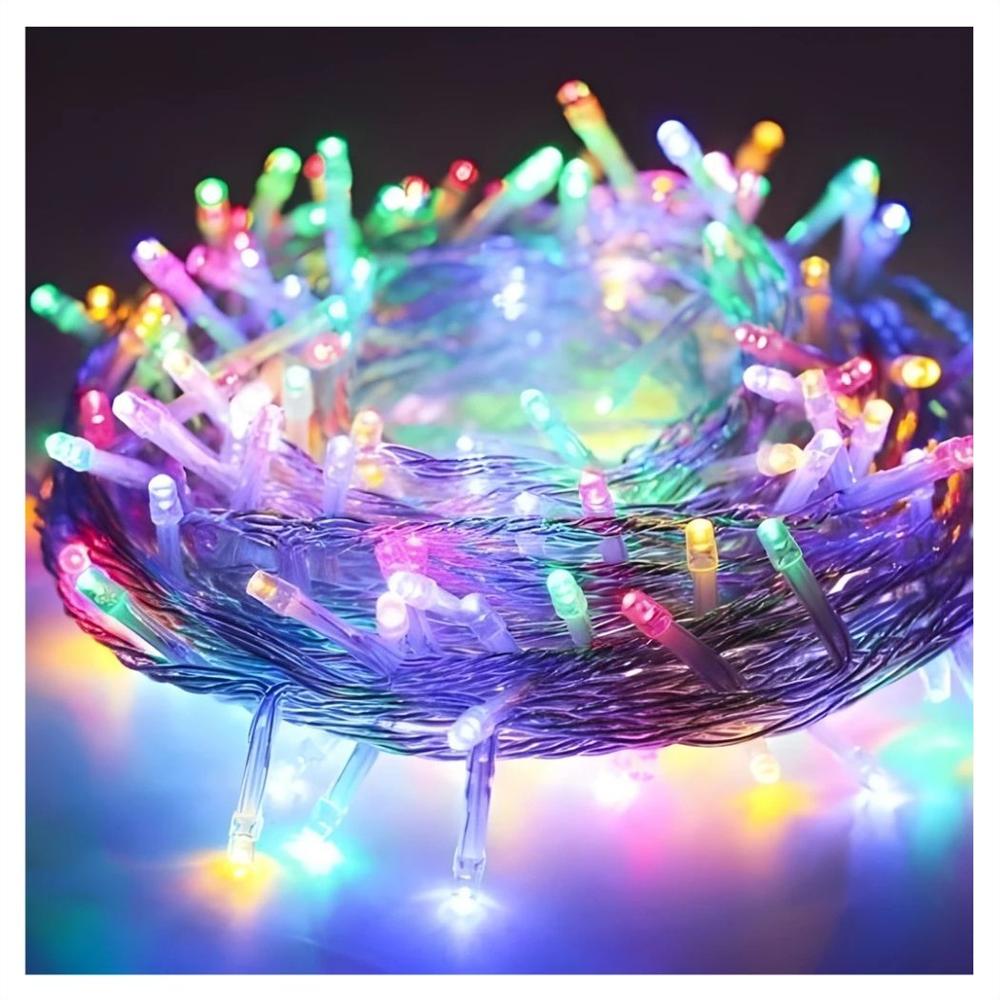 Extensión Luz Led Lineal Color 400 Luces 24 Metros Cable Transp Ref 1493 img #4