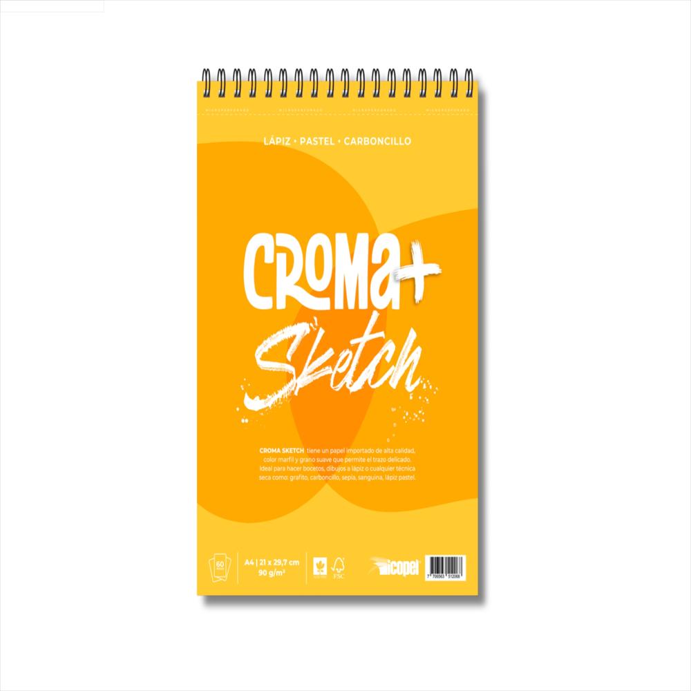 Bitácora Argollada Croma+ Sketch 90 Gr A4 X 60 Hojas Icopel img #1