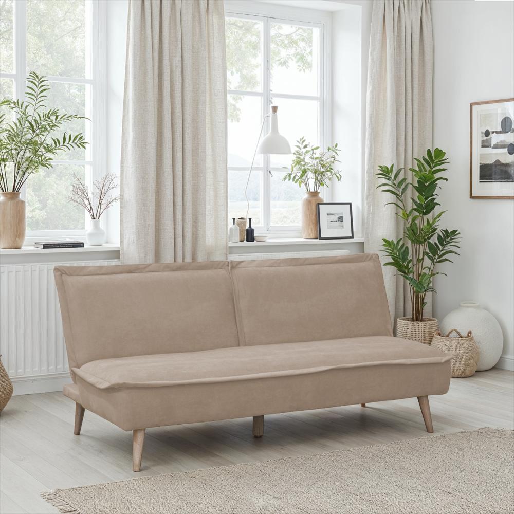 Sofa Cama Dallas Elite Living 80Cm X 180Cm X 90Cm Microfibra Camel img #2
