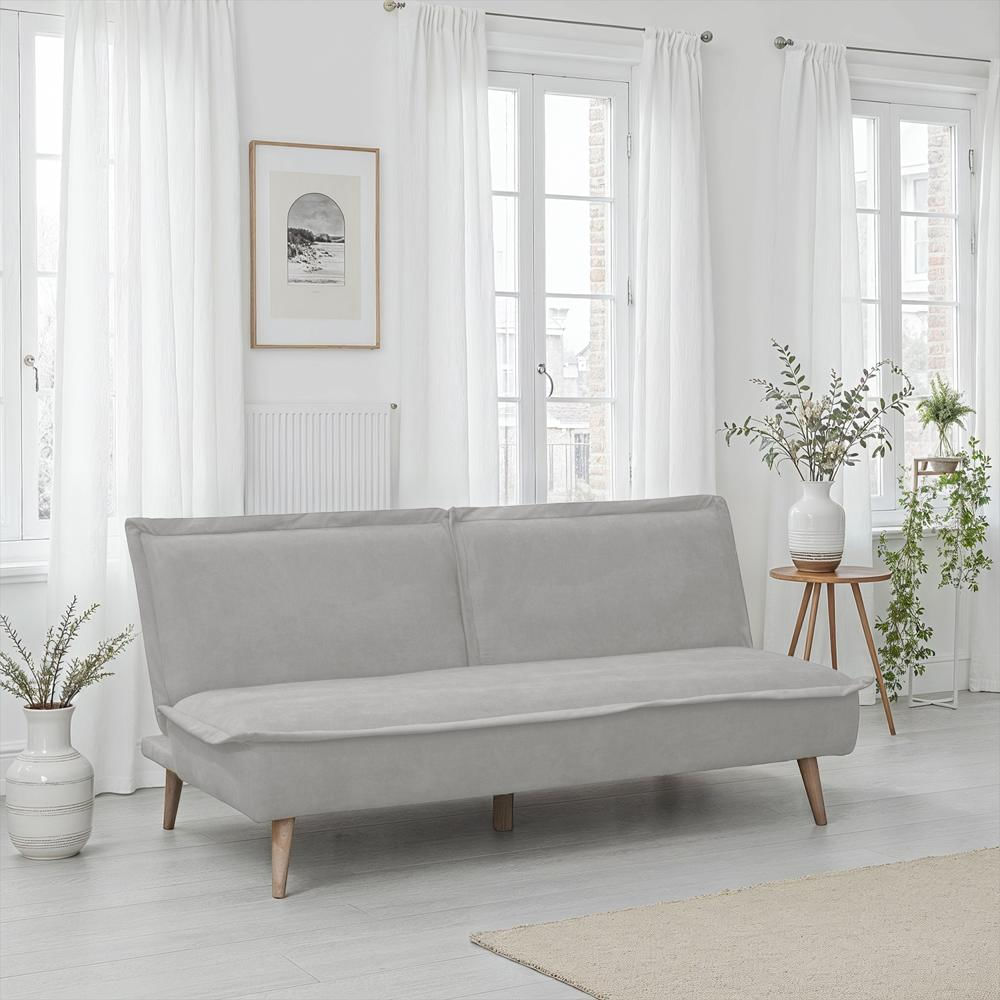 Sofa Cama Dallas Elite Living 80Cm X 180Cm X 90Cm Microfibra Plata img #2