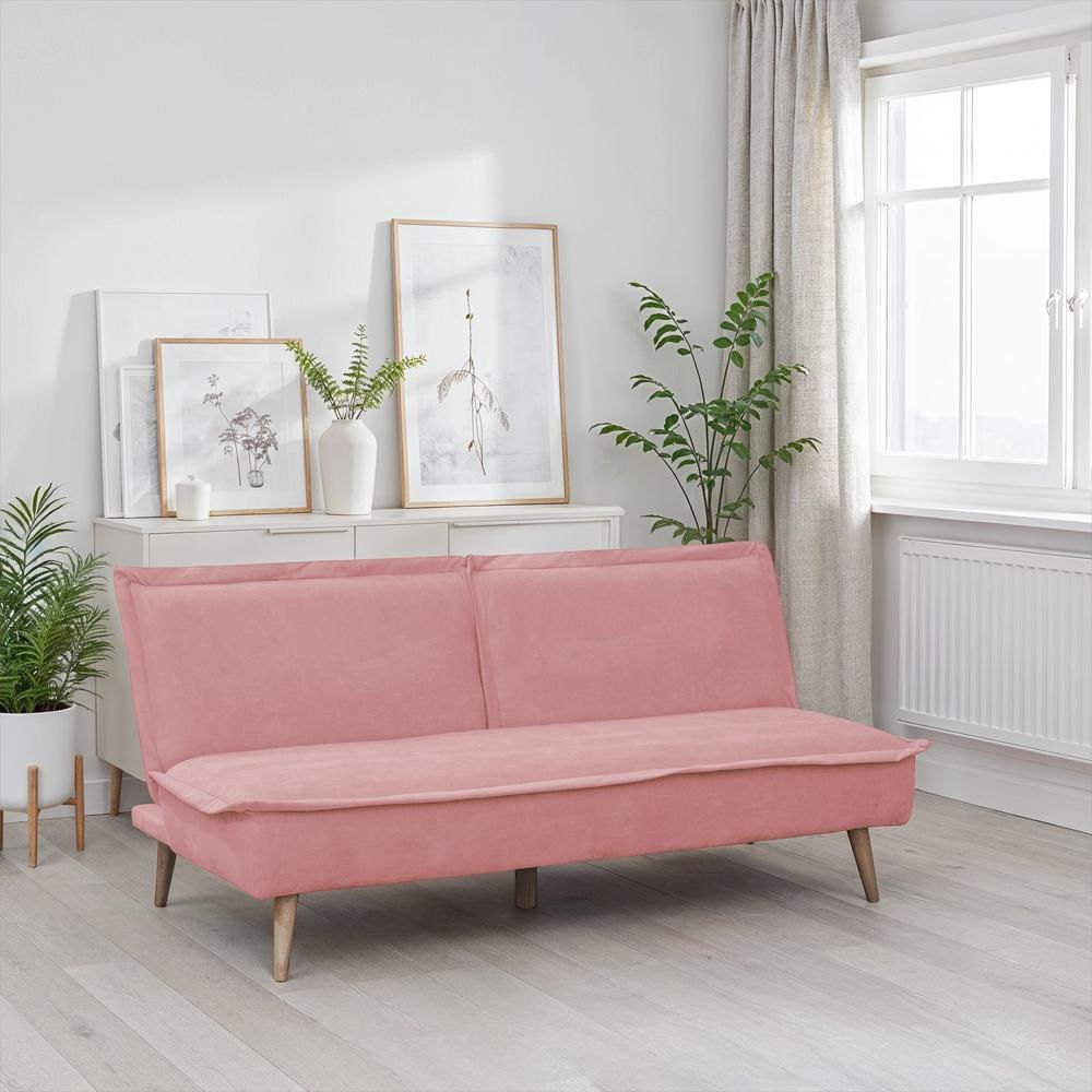 Sofa Cama Dallas Elite Living 80Cm X 180Cm X 90Cm Microfibra Rosa img #2